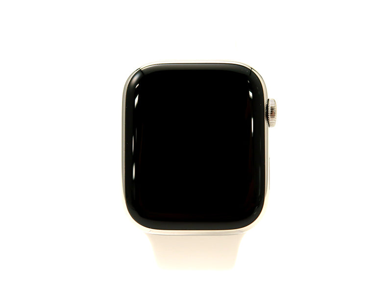 Apple Watch Series 8 45mm GPS+Cellularモデル ステンレススチールケース スポーツバンド シルバー/ホワイト Apple認定整備済品（新品状態・開封済み）