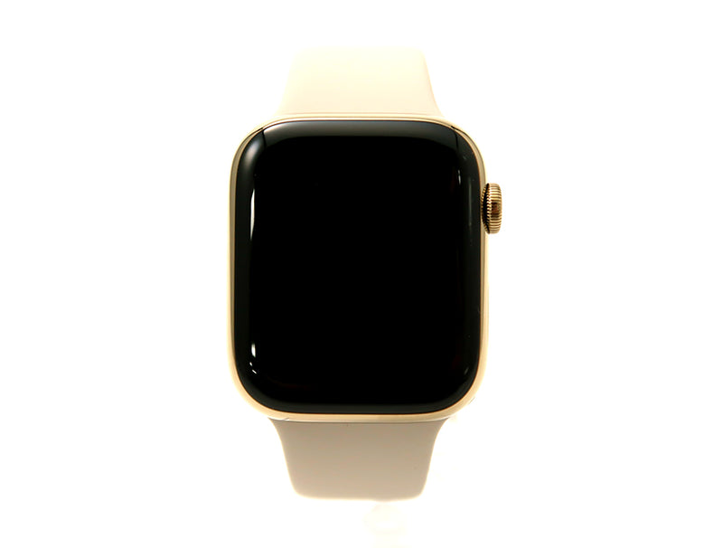 Apple Watch Series 8 45mm GPS+Cellularモデル ステンレススチールケース スポーツバンド ゴールド/スターライト Apple認定整備済品（新品状態・開封済み）